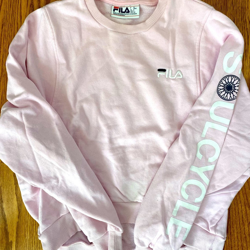 Fila x SoulCycle Collab Pink Pullover